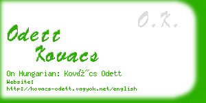 odett kovacs business card